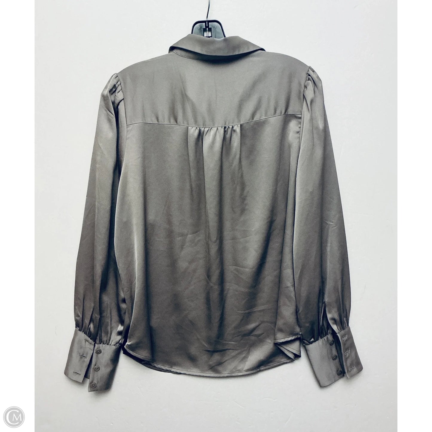 Top Long Sleeve By Ann Taylor In Grey, Size: M