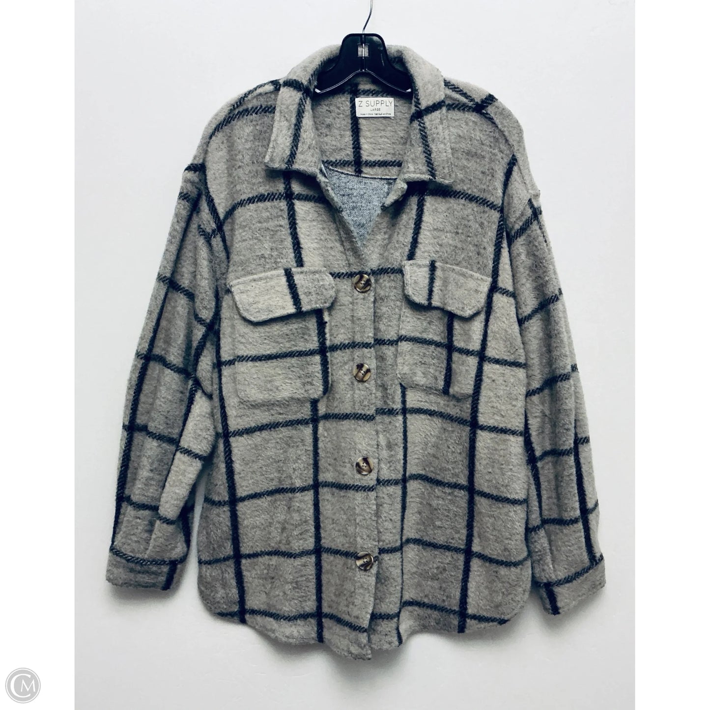 Jacket Fleece By Z Supply In Grey, Size: L