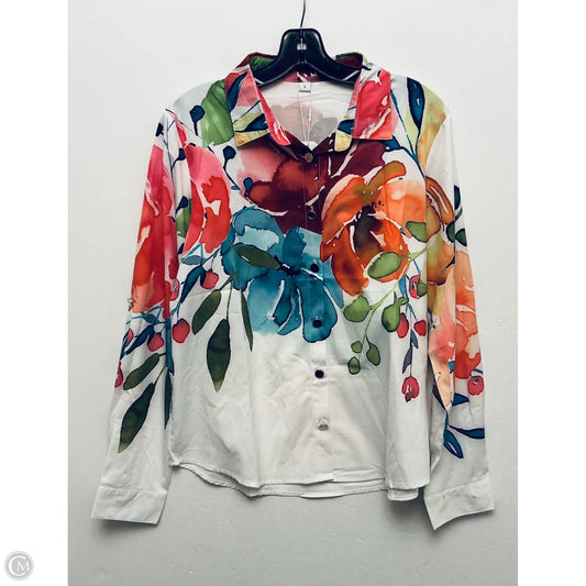 Top Long Sleeve By Clothes Mentor In Floral Print, Size: L