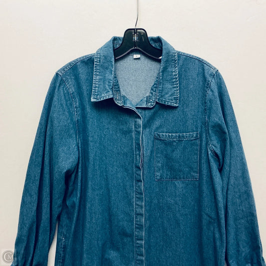 Dress Casual Maxi By Clothes Mentor In Blue Denim, Size: L