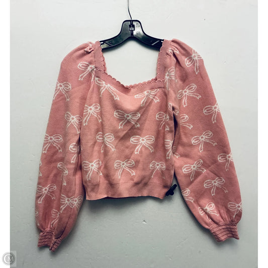 Sweater By Clothes Mentor In Pink, Size: L