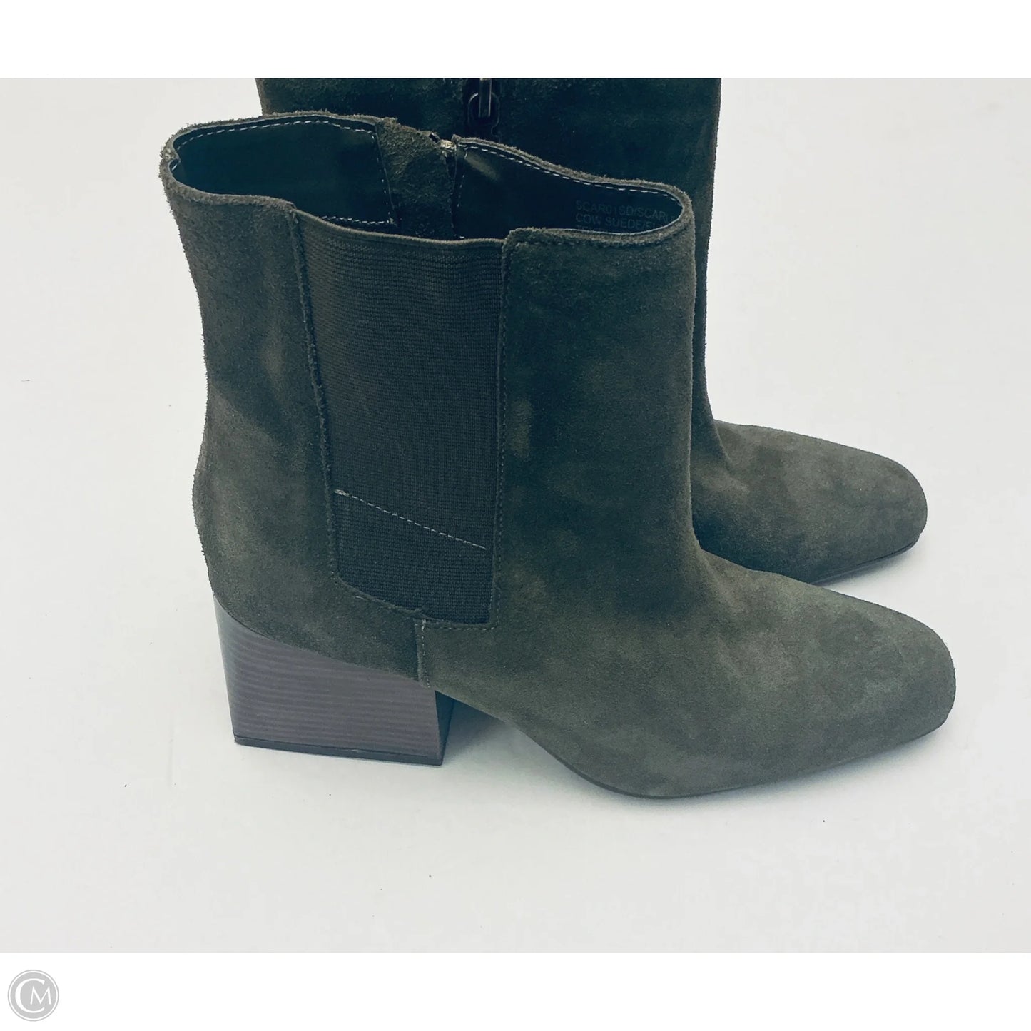 Boots Ankle Heels By Blondo In Green, Size: 9.5