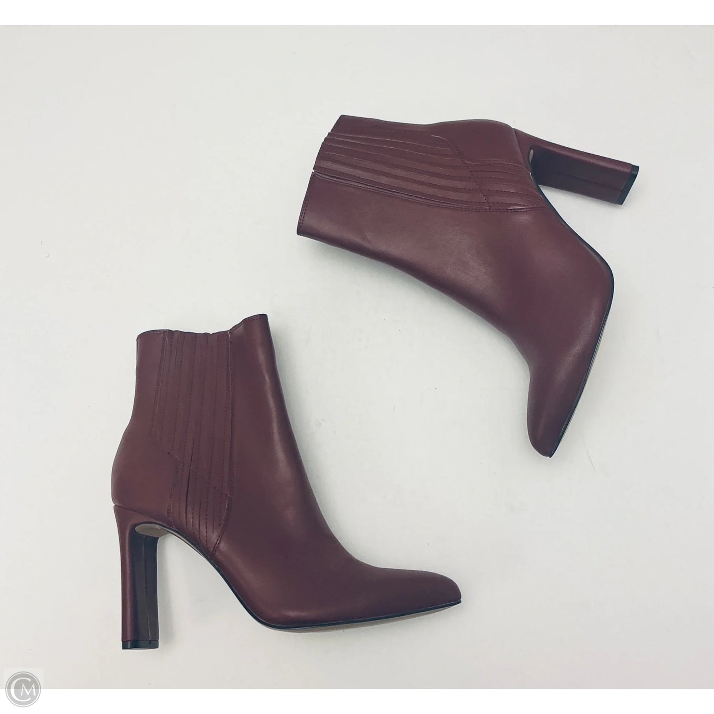 Boots Ankle Heels By Bcbg In Maroon, Size: 9.5