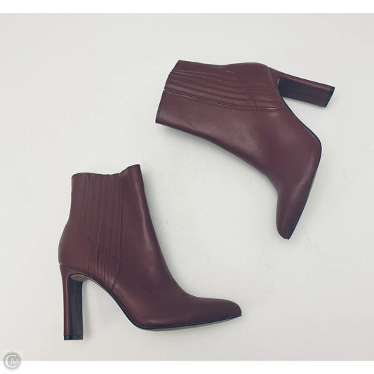 Boots Ankle Heels By Bcbg In Maroon, Size: 9.5