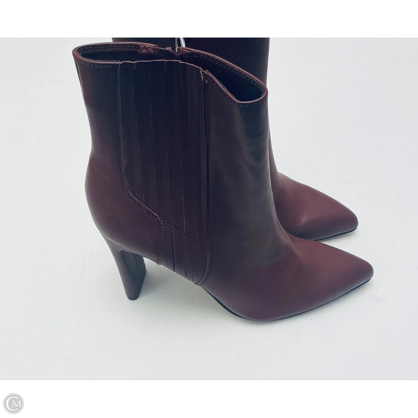 Boots Ankle Heels By Bcbg In Maroon, Size: 9.5