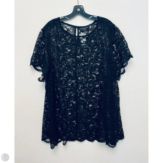 Top Short Sleeve Basic By Lane Bryant In Black, Size: 2x