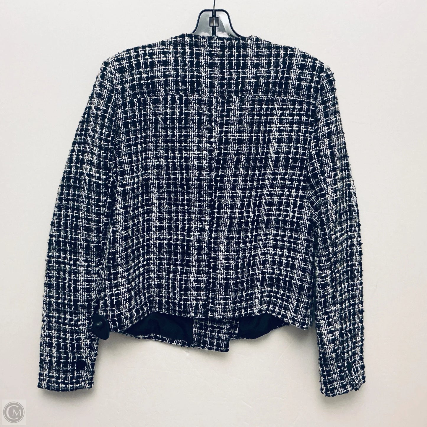 Blazer By Simply Vera In Black & White, Size: M