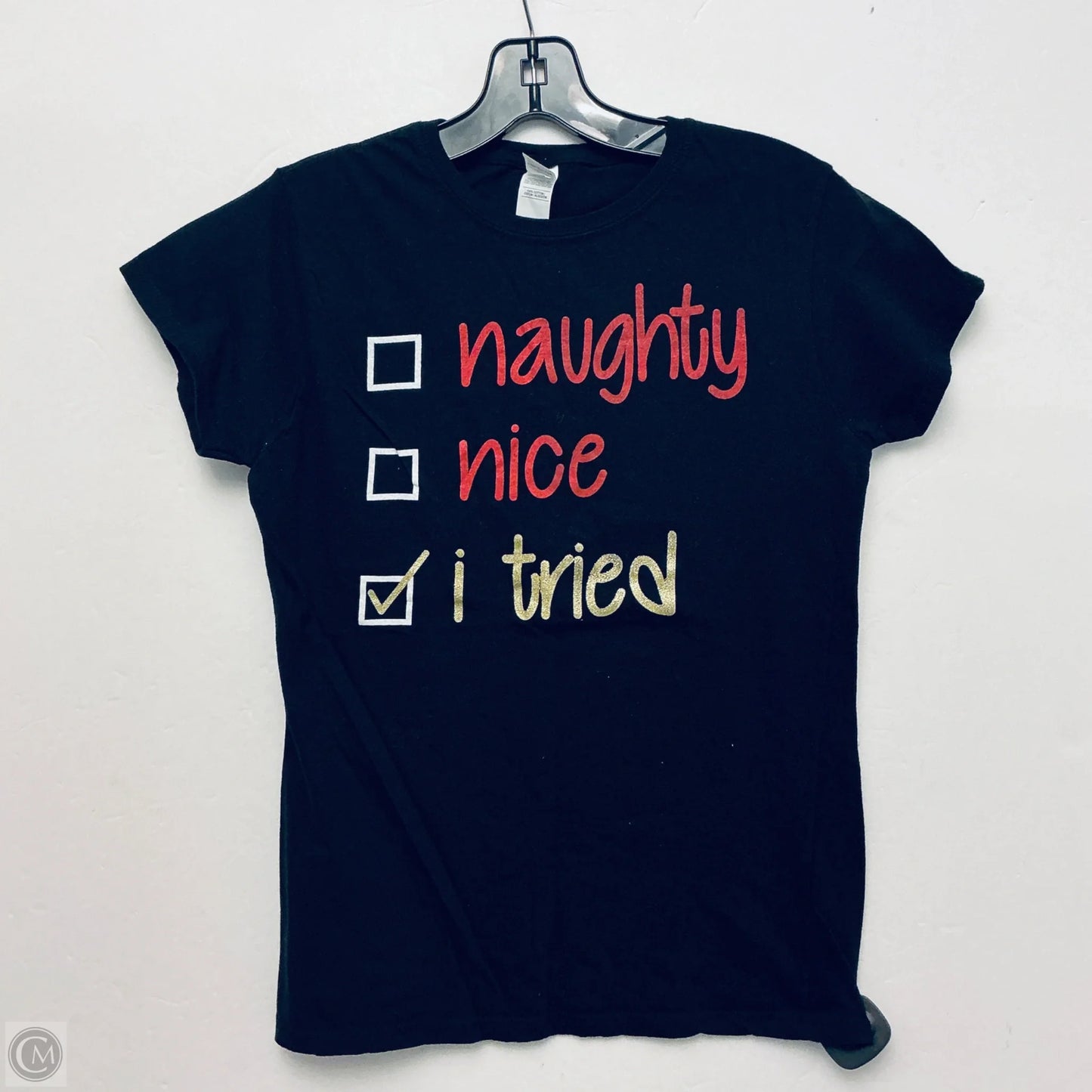 Top Short Sleeve Basic By Gildan In Black, Size: S