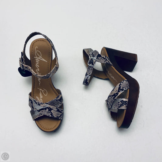 Shoes Heels Block By American Rag In Snakeskin Print, Size: 7.5