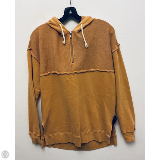 Sweatshirt Hoodie By Bke In Yellow, Size: M