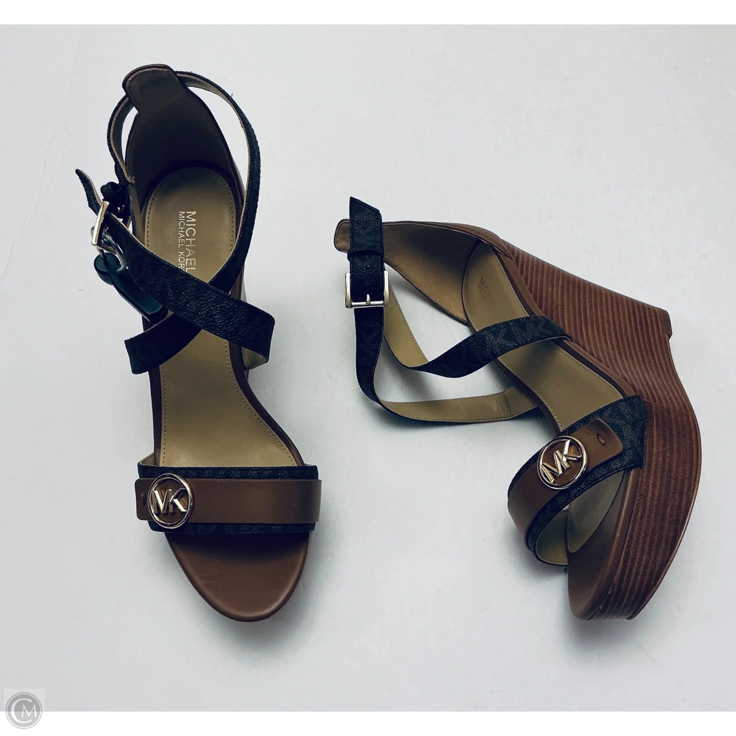 Sandals Designer By Michael Kors In Brown, Size: 9