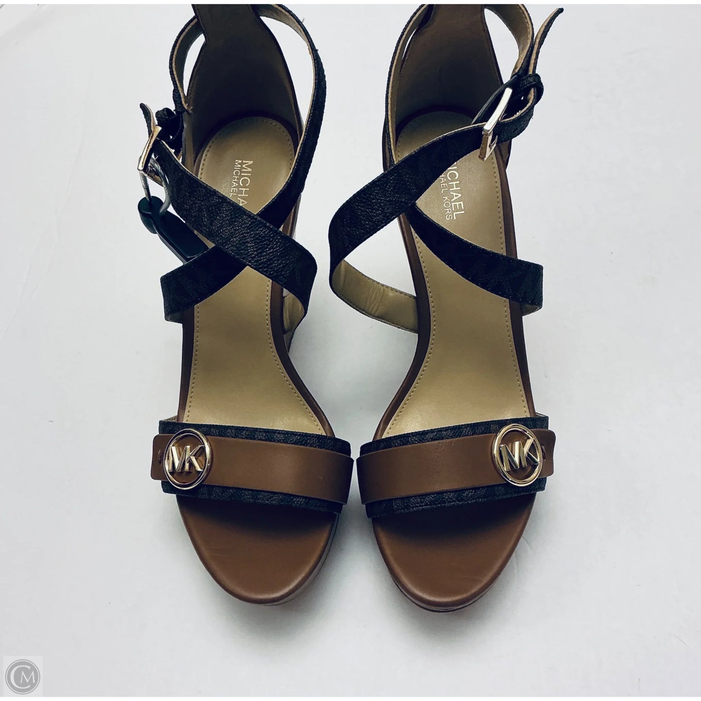 Sandals Designer By Michael Kors In Brown, Size: 9