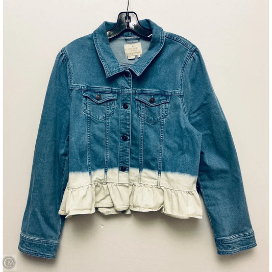 Jacket Designer By Kate Spade In Blue Denim, Size: Xl