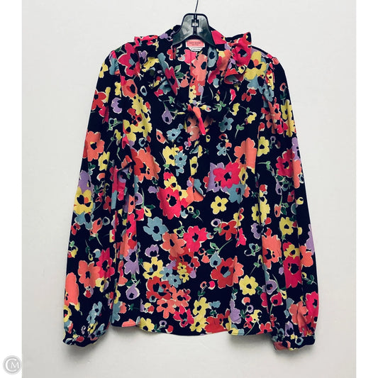 Top Long Sleeve Designer By Kate Spade In Floral Print, Size: Xl