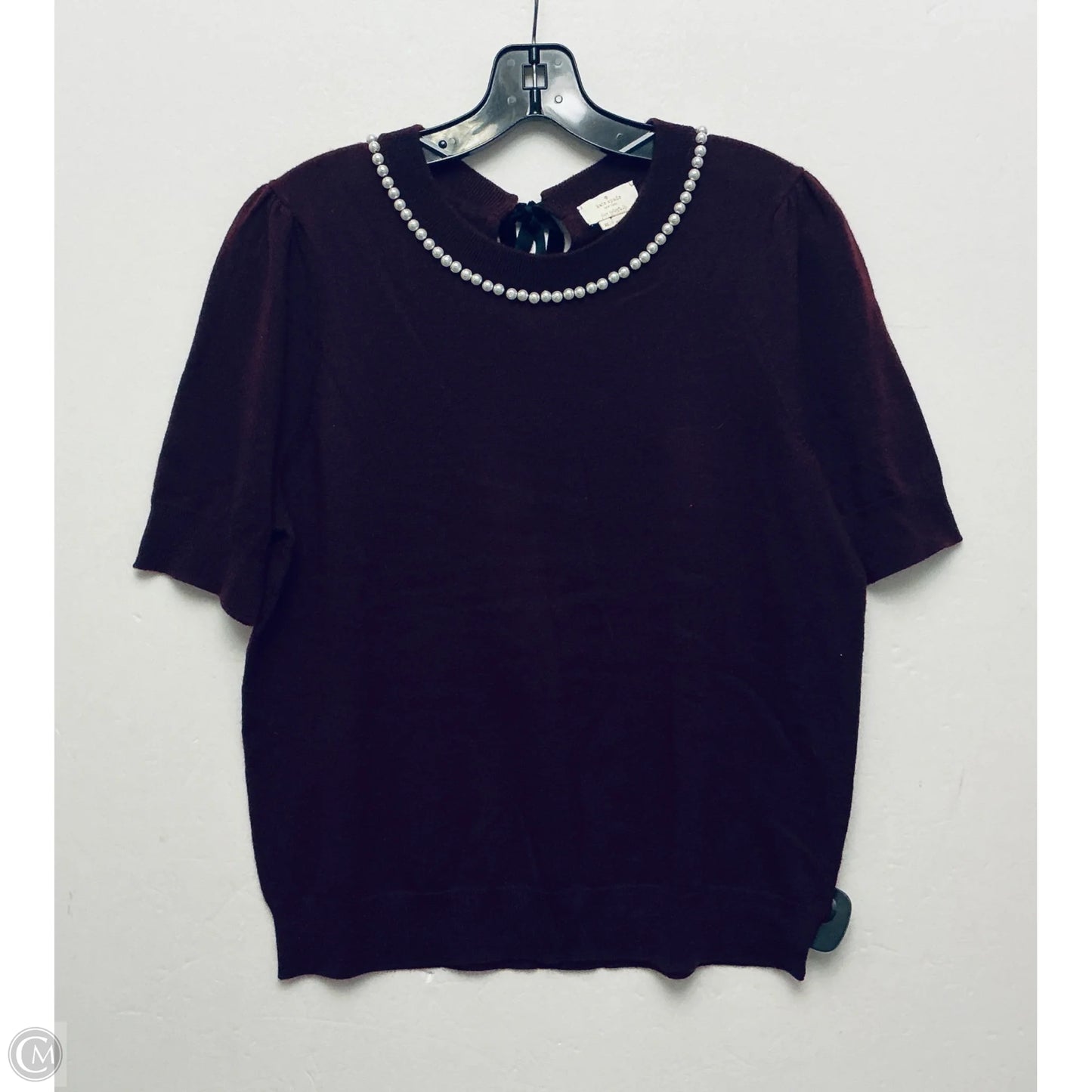 Top Short Sleeve Designer By Kate Spade In Maroon, Size: Xl
