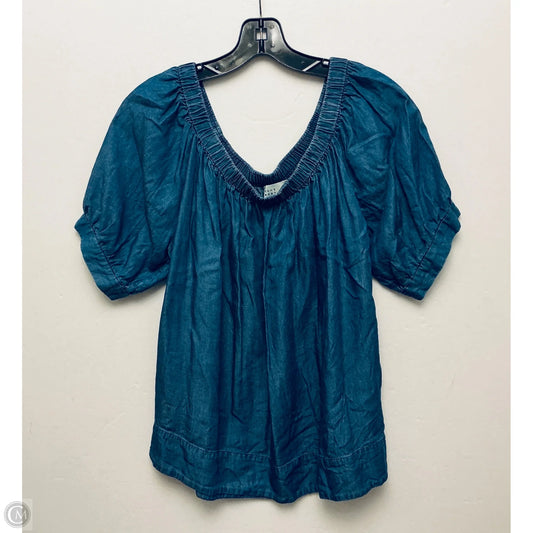 Top Short Sleeve Designer By Kate Spade In Blue, Size: L