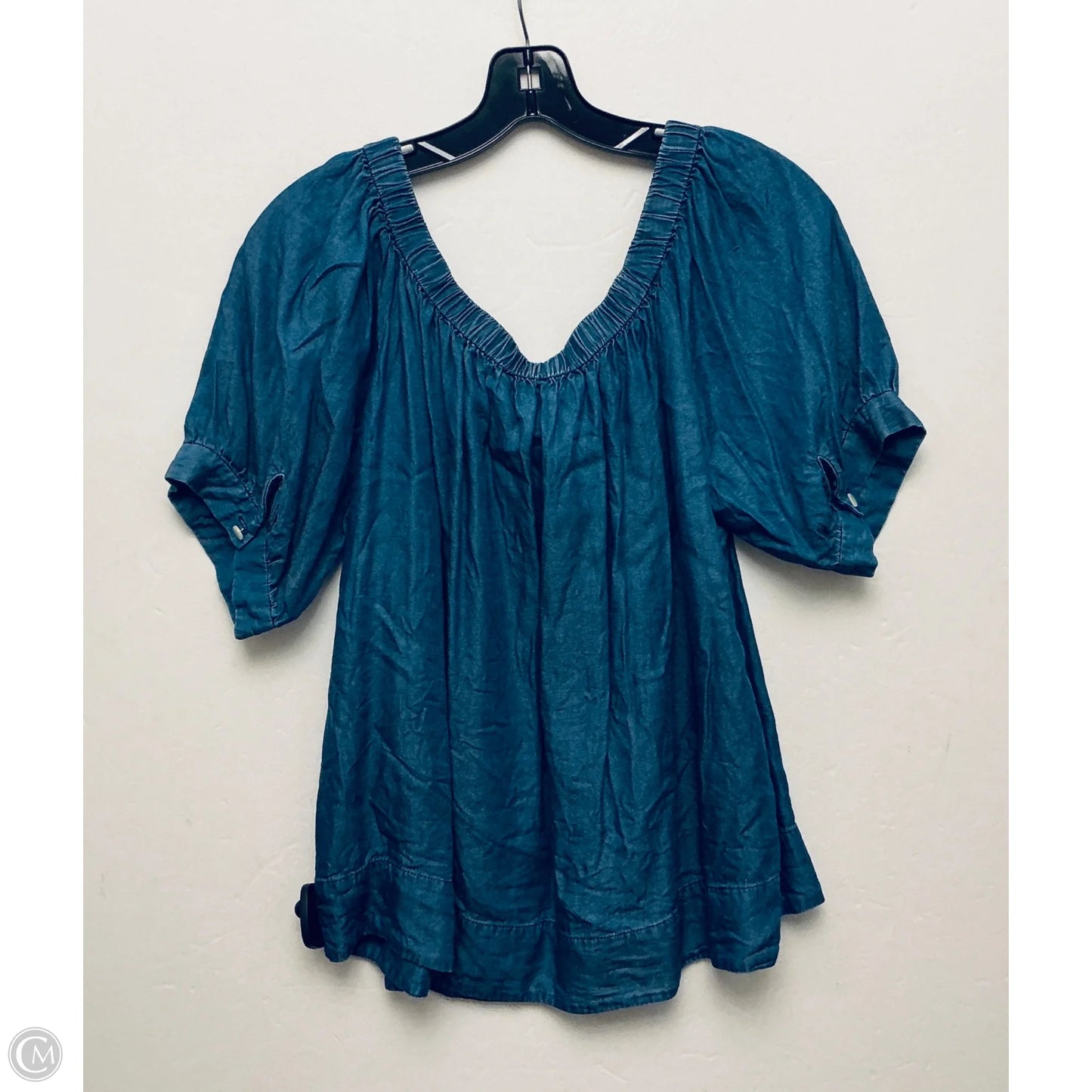 Top Short Sleeve Designer By Kate Spade In Blue, Size: L