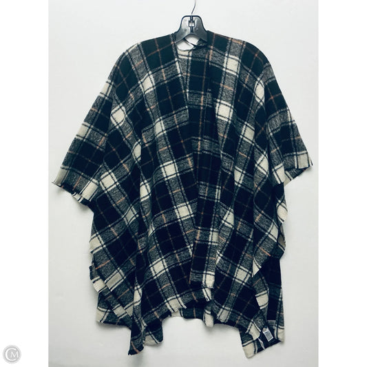 Poncho By Old Navy In Checkered Pattern, Size: Osfm