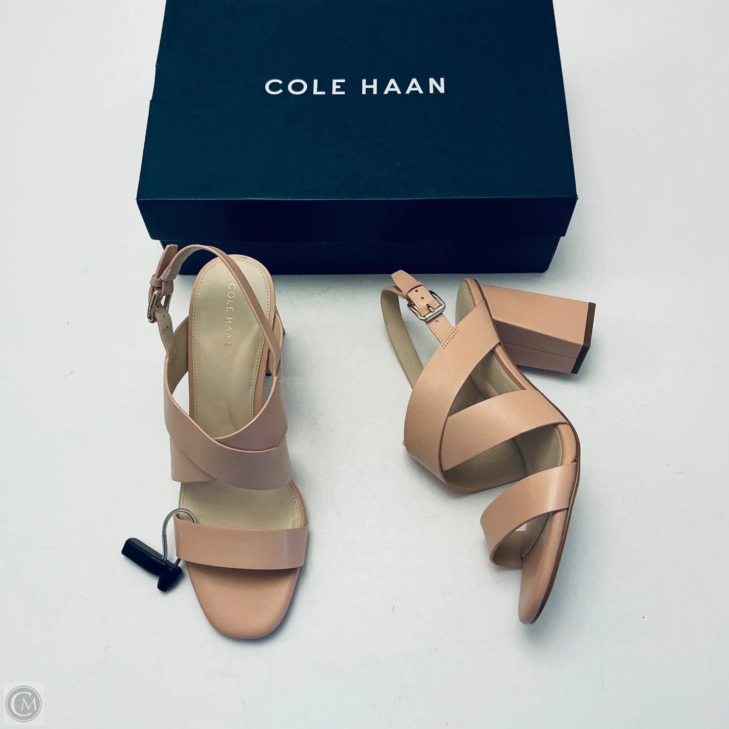 Sandals Heels Block By Cole-haan In Peach, Size: 9