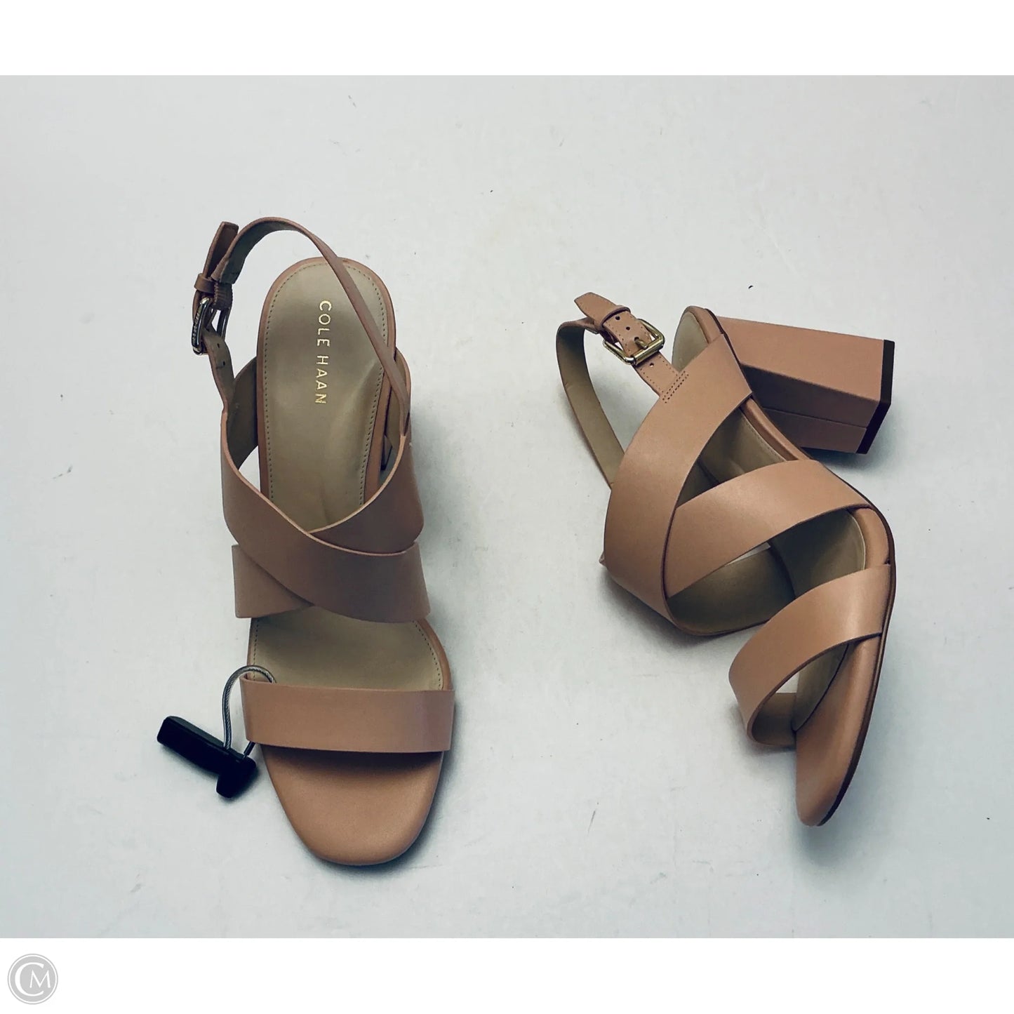 Sandals Heels Block By Cole-haan In Peach, Size: 9