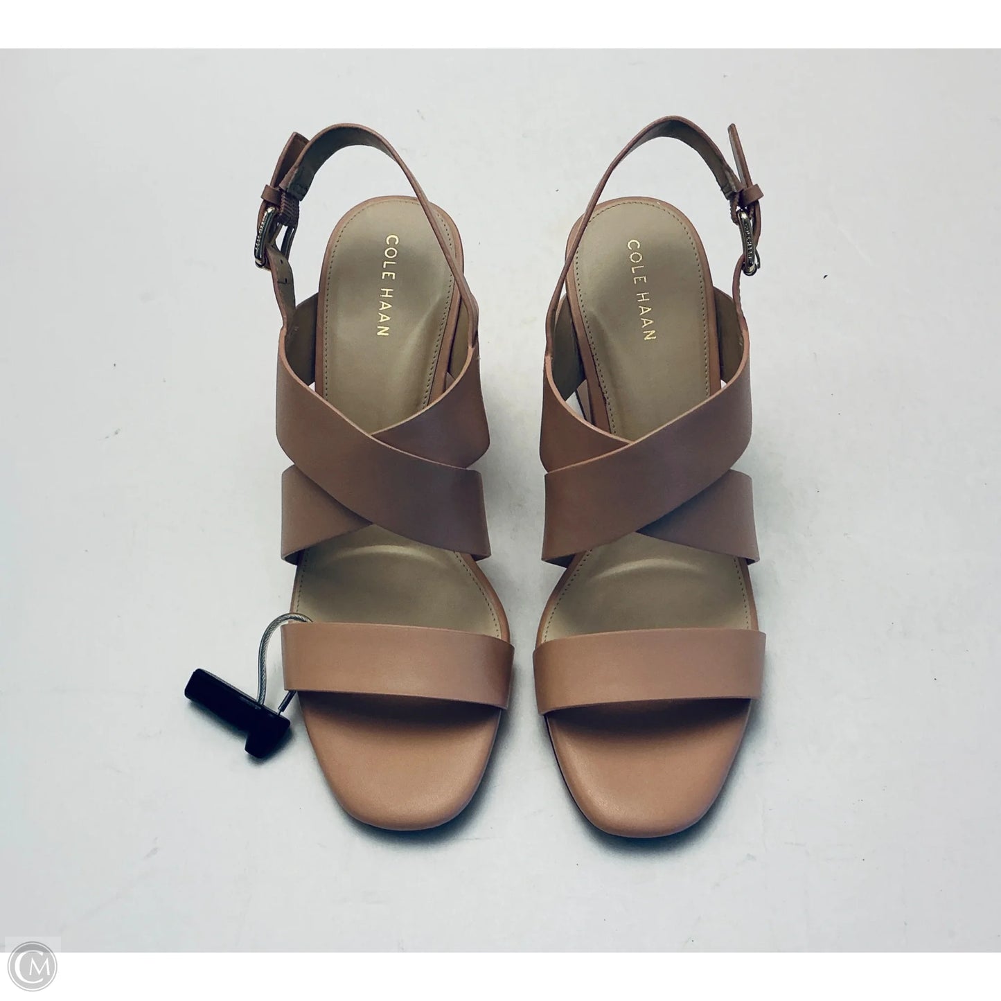 Sandals Heels Block By Cole-haan In Peach, Size: 9