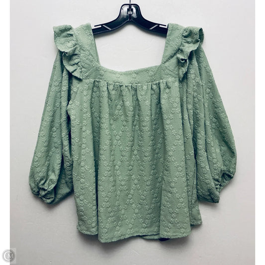 Top Short Sleeve By Clothes Mentor In Green, Size: L