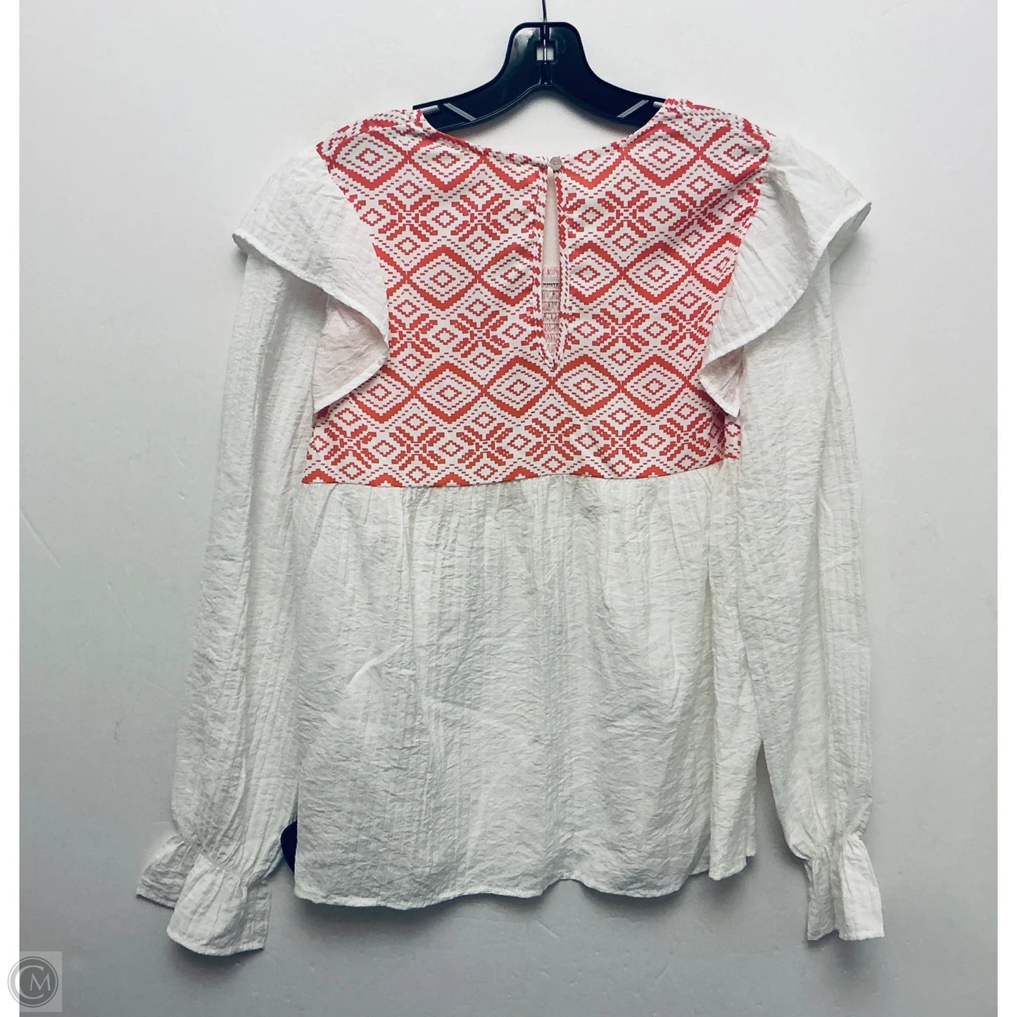 Top Long Sleeve By Mazik In White, Size: S