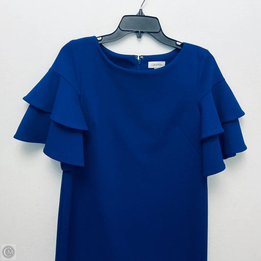 Dress Work By Calvin Klein In Blue, Size: M