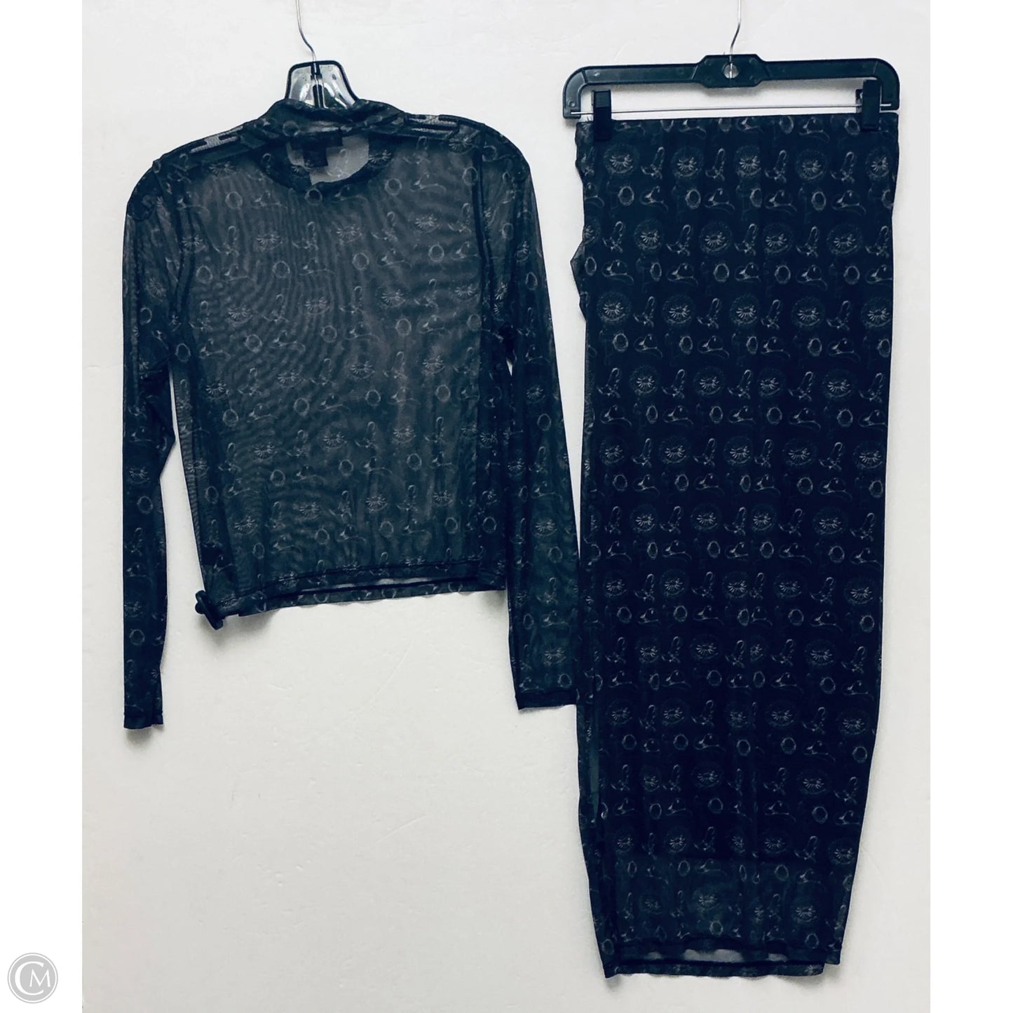 Skort 2pc Set By Rock & Roll In Black, Size: L