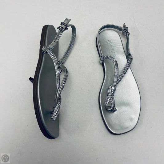 Sandals Flip Flops By Kenneth Cole Reaction In Silver, Size: 6