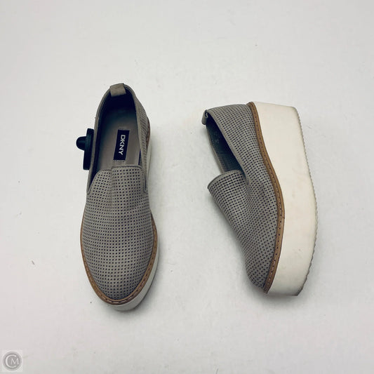 Shoes Heels Platform By Dkny In Grey, Size: 5.5