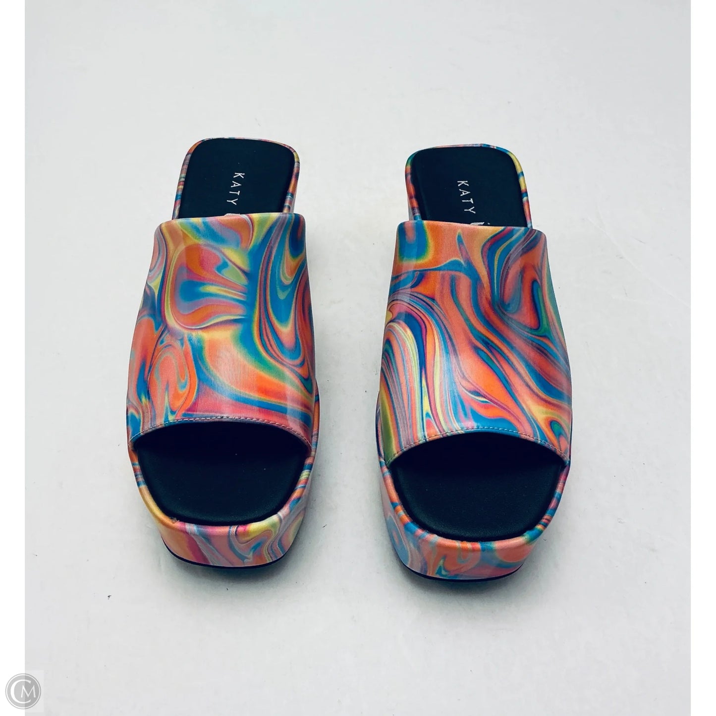 Sandals Heels Platform By Katy Perry In Multi-colored, Size: 5