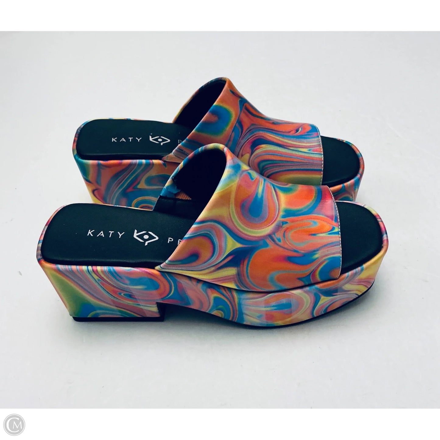 Sandals Heels Platform By Katy Perry In Multi-colored, Size: 5