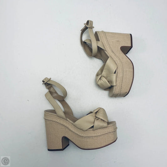 Sandals Heels Platform By Sam Edelman In Tan, Size: 5.5