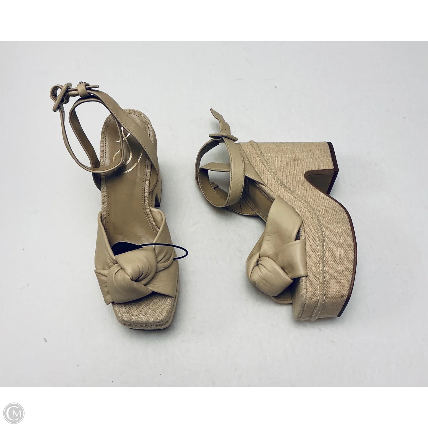 Sandals Heels Platform By Sam Edelman In Tan, Size: 5.5