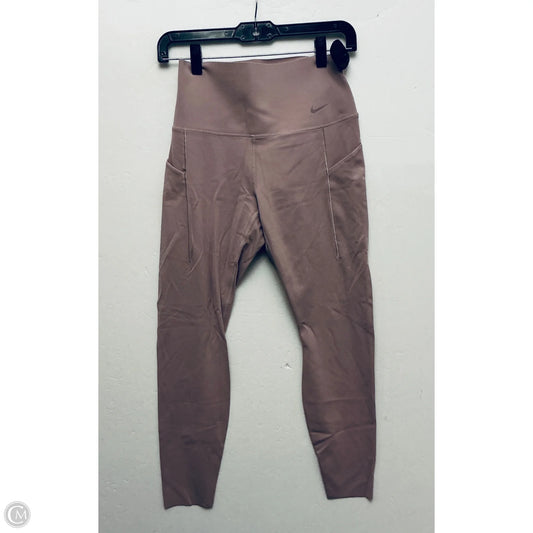 Athletic Leggings By Nike In Mauve, Size: M
