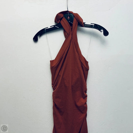 Dress Casual Short By Fashion Nova In Orange & Red, Size: M
