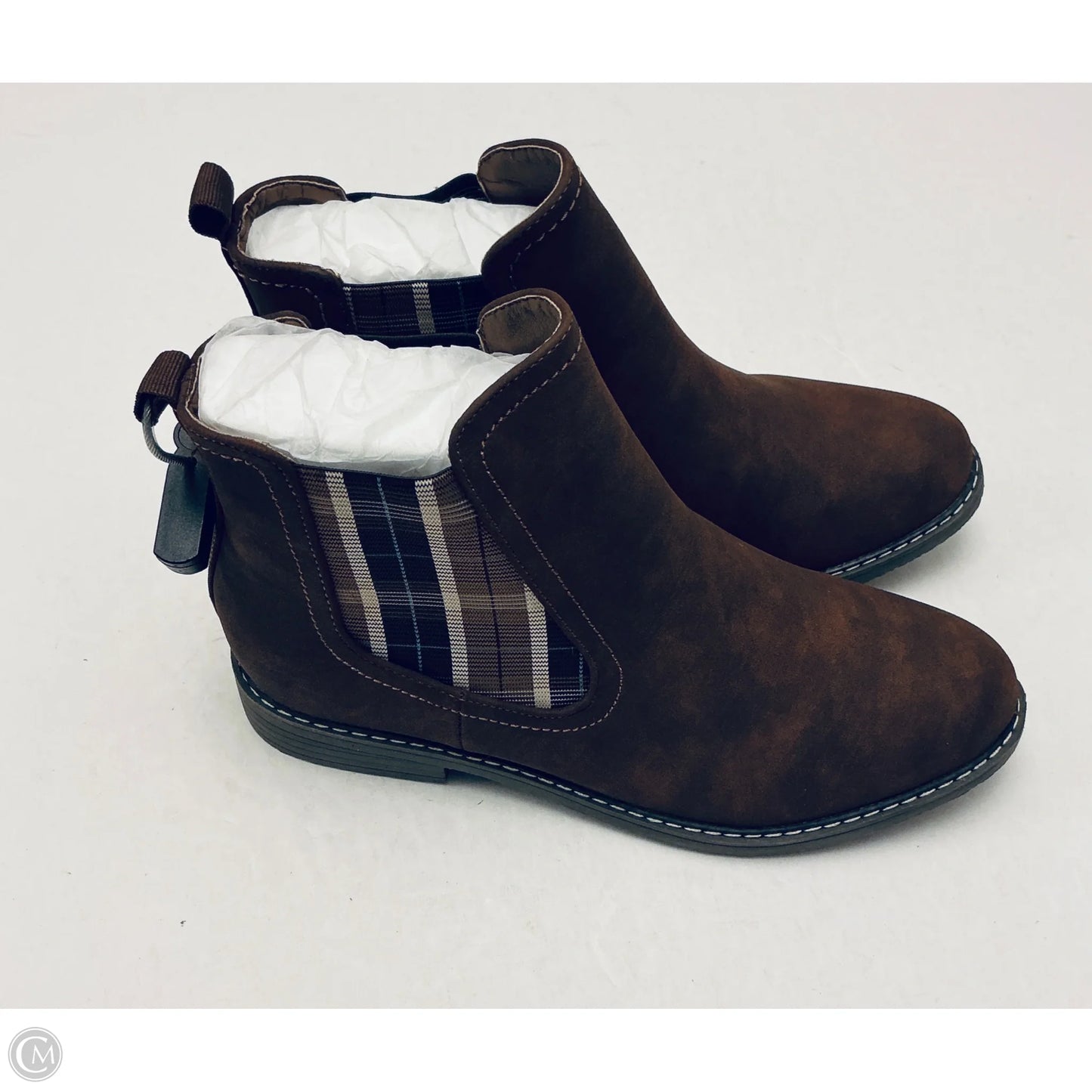 Boots Ankle Flats By Corkys In Brown, Size: 8