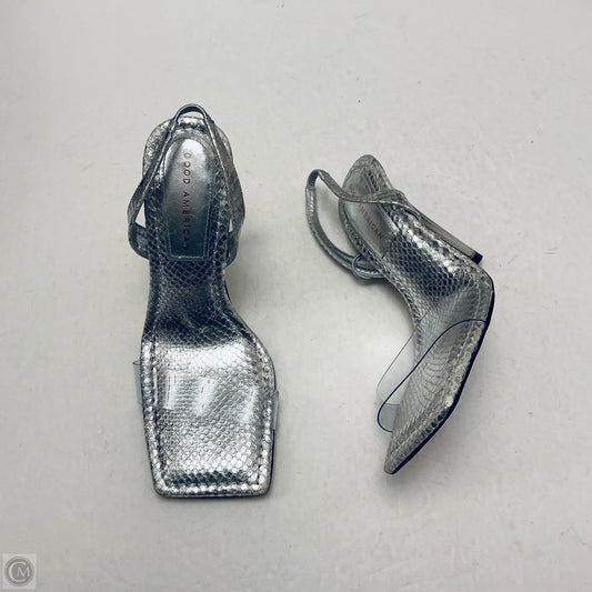 Shoes Heels Stiletto By Good American In Silver, Size: 8