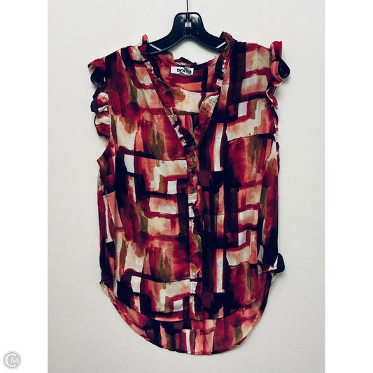 Top Sleeveless By Dkny In Multi-colored, Size: M