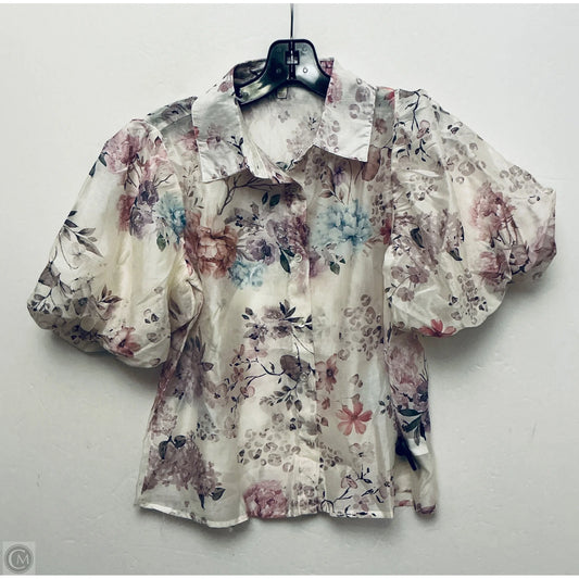 Top Short Sleeve By Clothes Mentor In Floral Print, Size: S