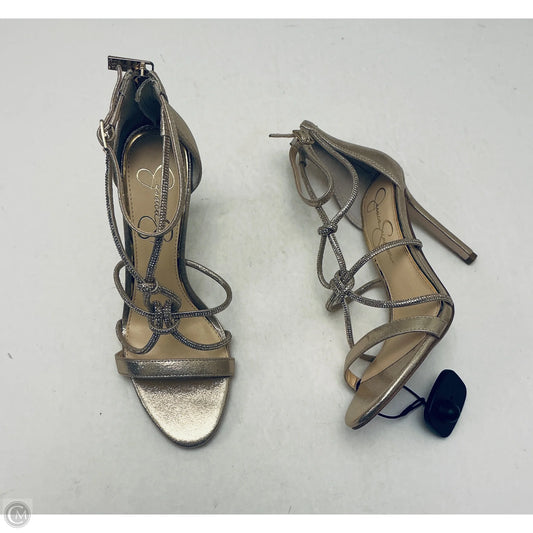 Shoes Heels Stiletto By Jessica Simpson In Gold, Size: 8