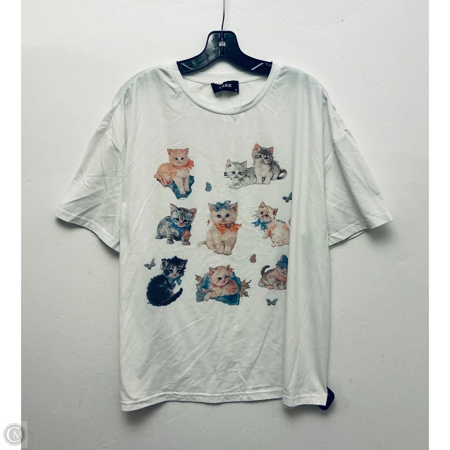 Top Short Sleeve Basic By Cider In White, Size: Xl