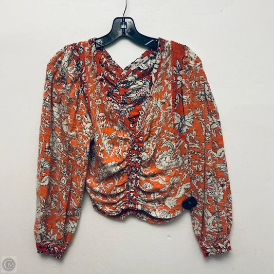 Top Short Sleeve By Free People In Floral Print, Size: M