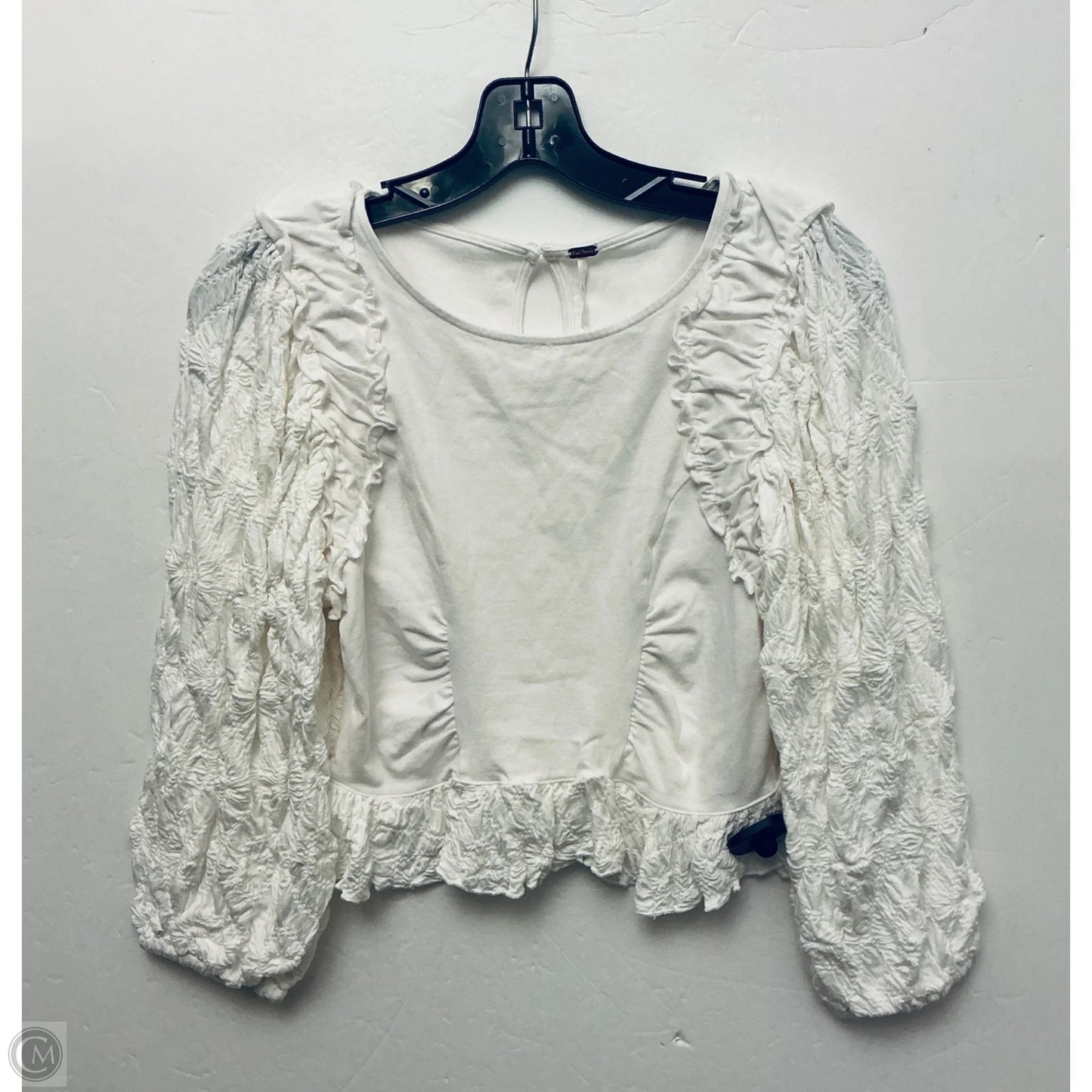 Top Long Sleeve By Free People In White, Size: S