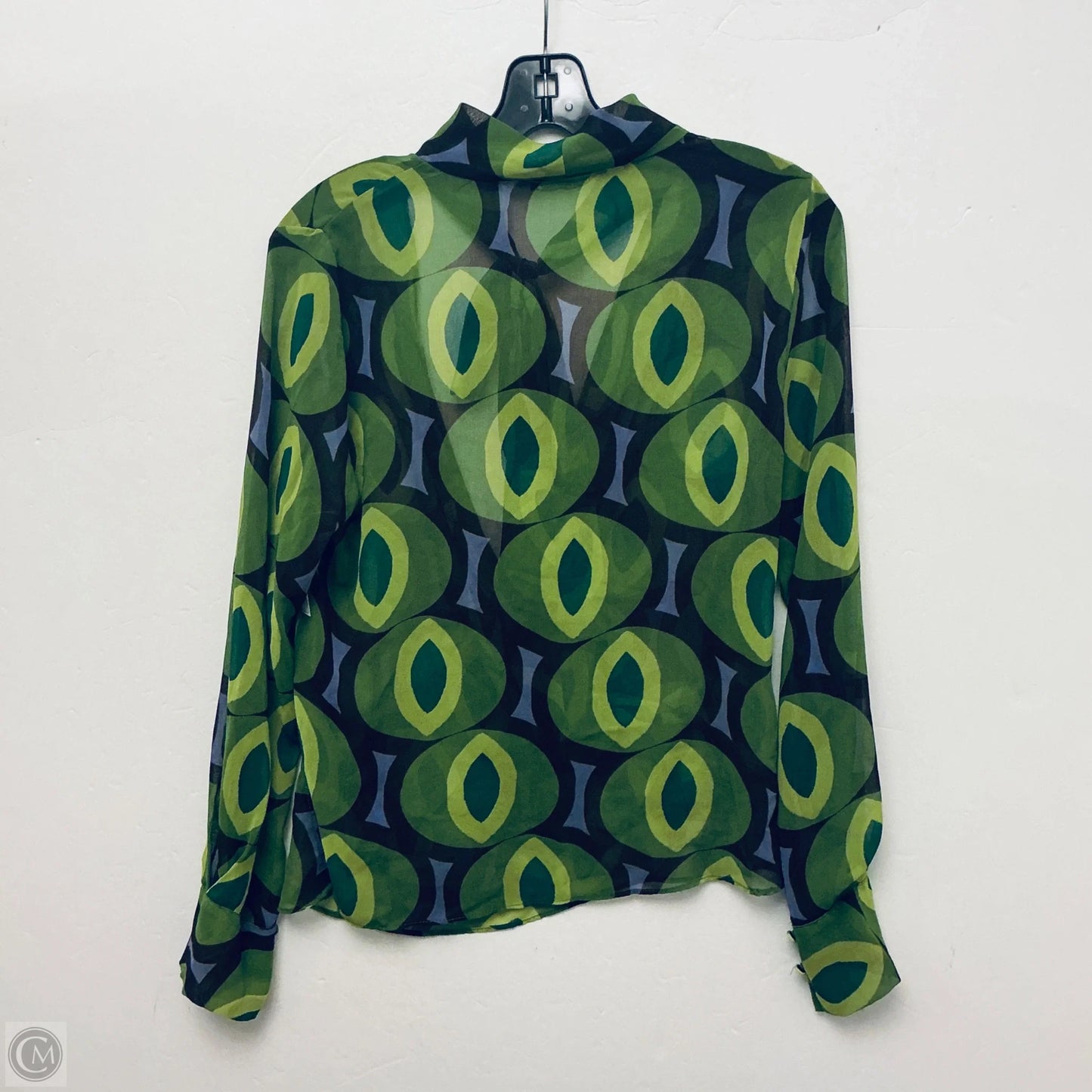 Top Long Sleeve Basic By Zara In Green, Size: M