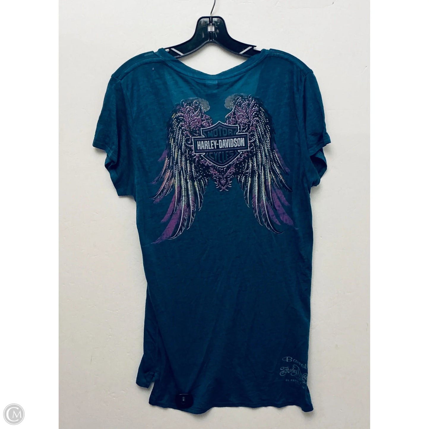 Top Short Sleeve Basic By Harley Davidson In Blue, Size: L