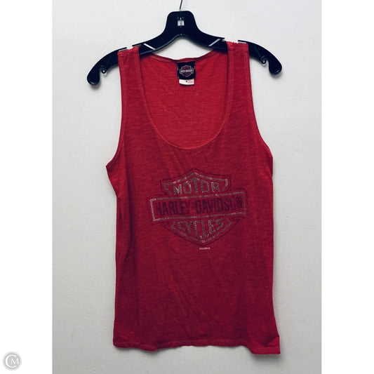 Top Sleeveless Basic By Harley Davidson In Red, Size: Xl