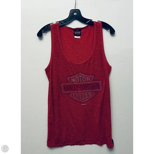 Top Sleeveless Basic By Harley Davidson In Red, Size: Xl