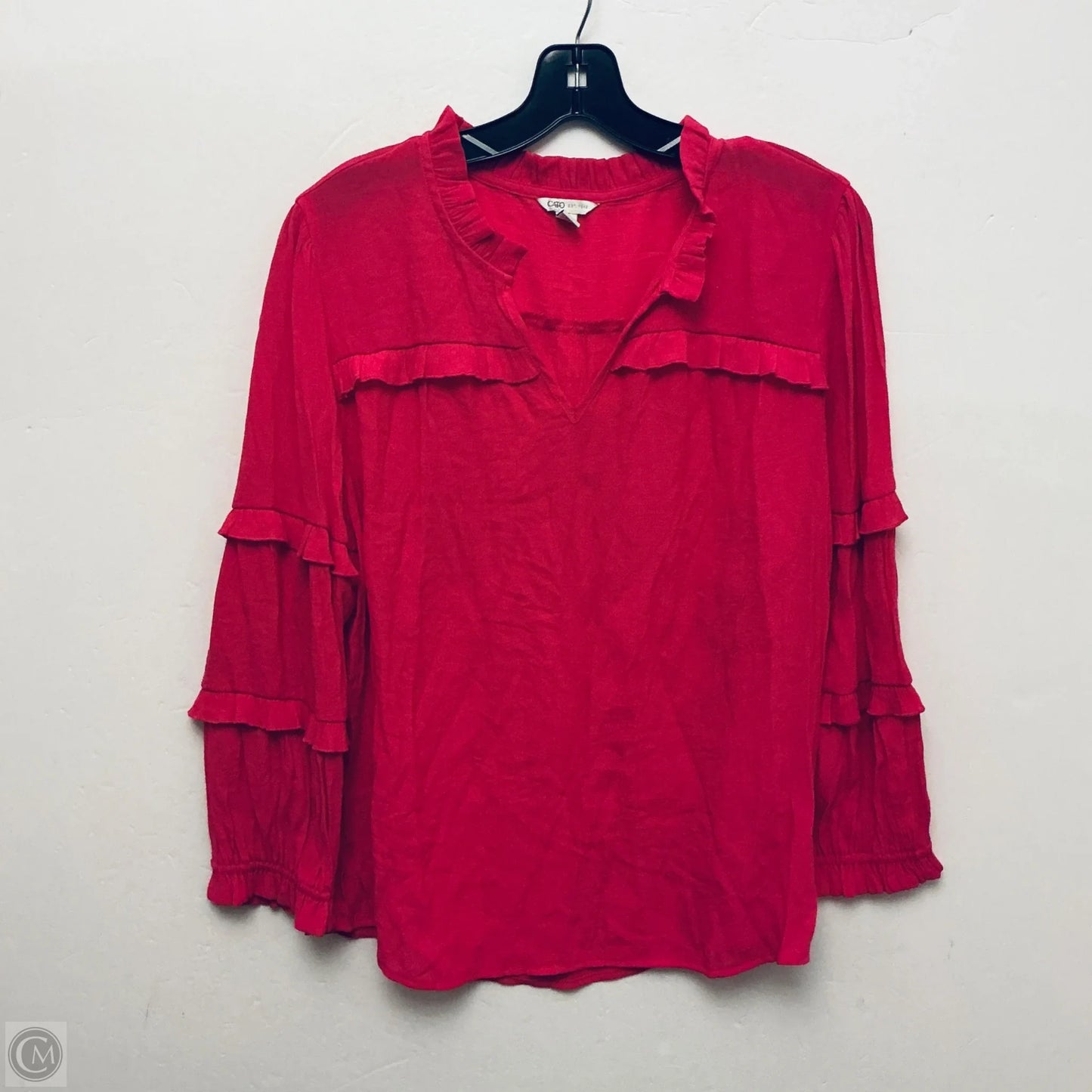 Top Long Sleeve By Cato In Pink, Size: Xl